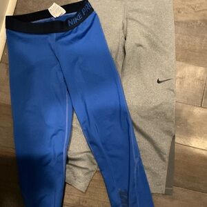 Nike BLUE and Gray Leggings CAPRI